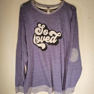 So Loved Purple Graphic Long Sleeve Shirt